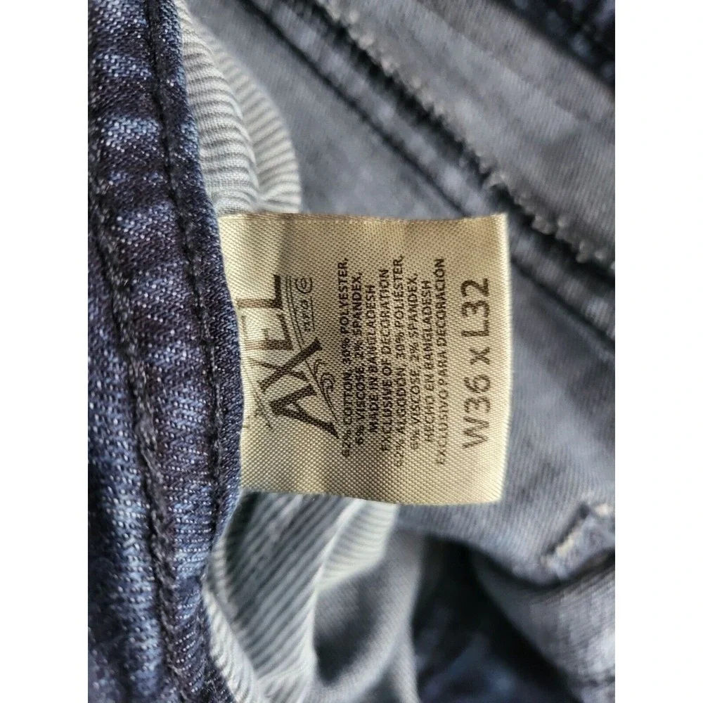 T.K. Axel Jeans 36X32 Mens Slim Bootcut High Rise Dark Wash Denim Bottoms